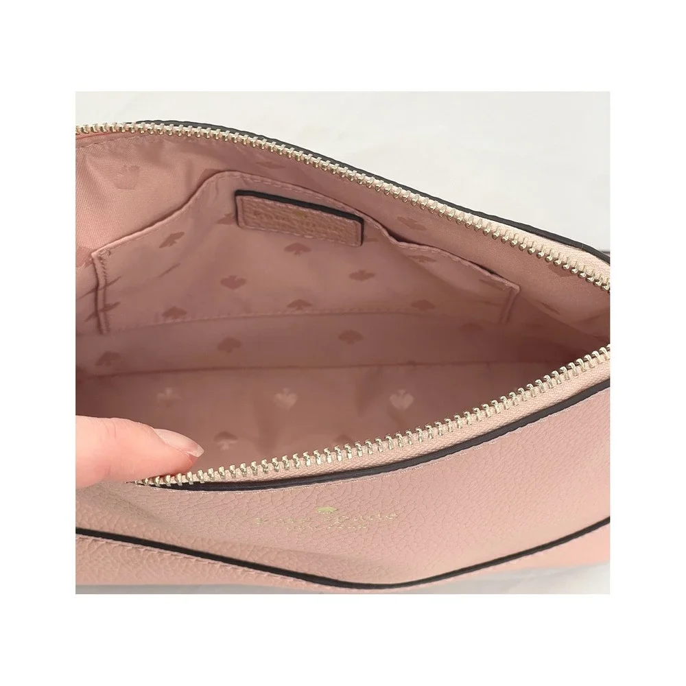 Kate Spade Small Dome Crossbody Bag Pink Pebbled Leather Gold Hardware